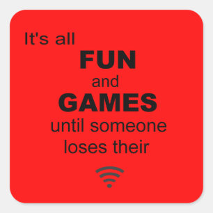 Losing WiFi Internet Sticker - Red