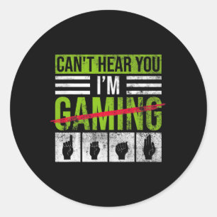 Loss Awareness And Deaf Pride Asl Hand Gesture Classic Round Sticker