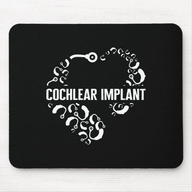 Loss Awareness Love Cochlear Implant Asl Hearing D Mouse Pad (Front)