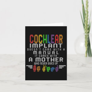 Loss Awareness Mother Cochlear Implant Asl Hearing Card