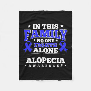 Loss Awareness Ribbon Alopecia Areata Survivor Fleece Blanket