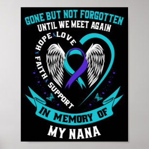 Loss In Memory Of Loving Nana Awareness Memorial Poster