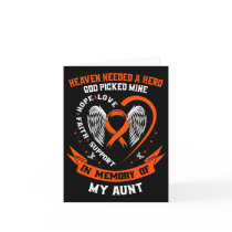 Loss In Memory Of My Aunt Leukemia Awareness Memor Card