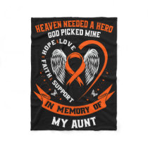 Loss In Memory Of My Aunt Leukemia Awareness Memor Fleece Blanket