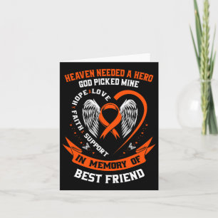 Loss In Memory Of My Best Friend Leukemia Awarenes Card