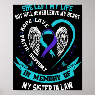 Loss In Memory Of My Sister In Law Suicide Awarene Poster