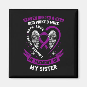 Loss In Memory of Sister Pancreatic Cancer Awarene Magnet