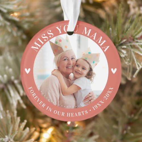 Loss Keepsake Photo Modern Ornament