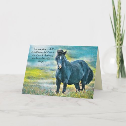 Loss of a Beloved Horse Custom Sympathy Card