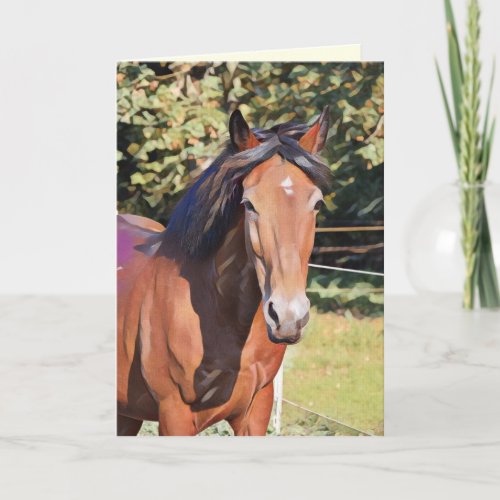 Loss of a Beloved Horse Custom Sympathy Card