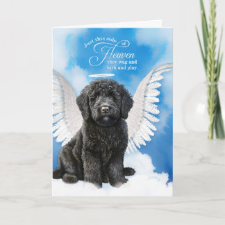 Loss of a Black Labradoodle Dog Pet Sympathy Card