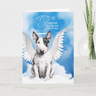 Loss of a Bull Terrier Dog Angel Pet Sympathy Card