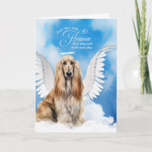 Loss of a Dog Afghan Hound Angel Pet Sympathy
