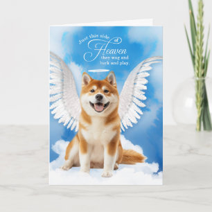 Loss of a Dog Akita Inu Angel Pet Sympathy Card