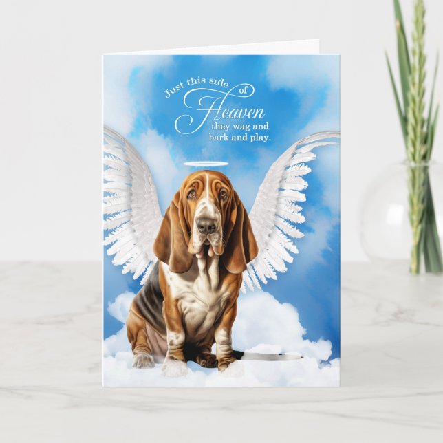 Loss of a Dog Basset Hound Pet Sympathy Card (Front)