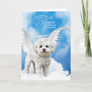 Loss of a Dog Bichon Frise Pet Sympathy Card
