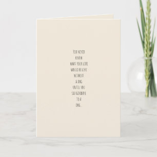 Loss of a dog card