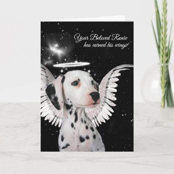 Loss Of A Dog Dalmatian Angel Pet Sympathy Card by PAWSitivelyPETs at Zazzle
