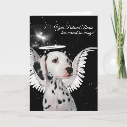 Loss of a Dog Dalmatian Angel Pet Sympathy Card