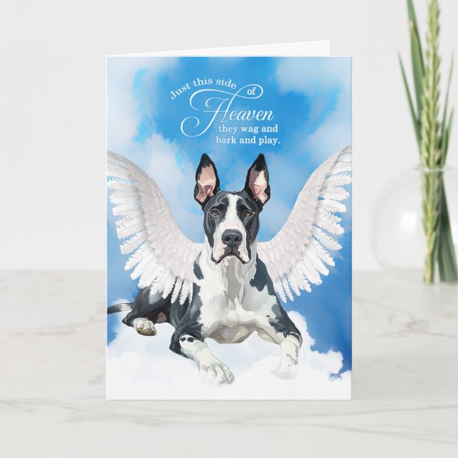 Loss of a Dog Mantle Great Dane Pet Sympathy Card (Front)