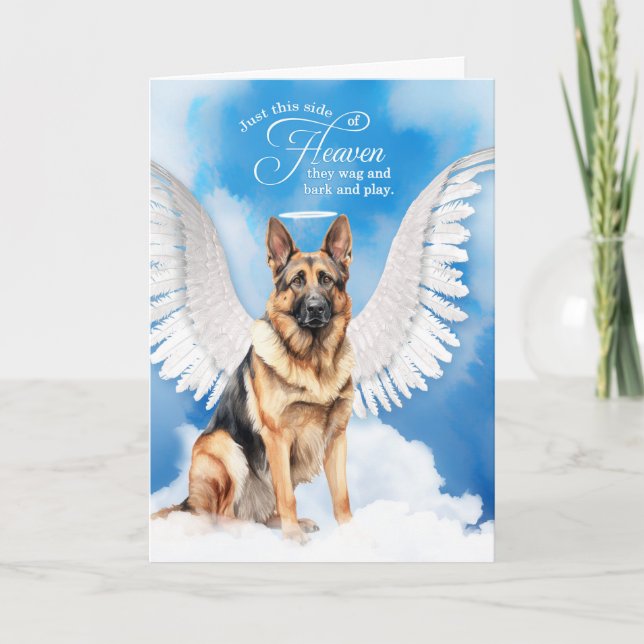 Loss of a German Shepherd Dog Pet Sympathy Card (Front)