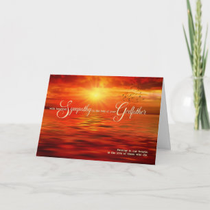Loss of a Godfather Sympathy Sunset Ocean Card