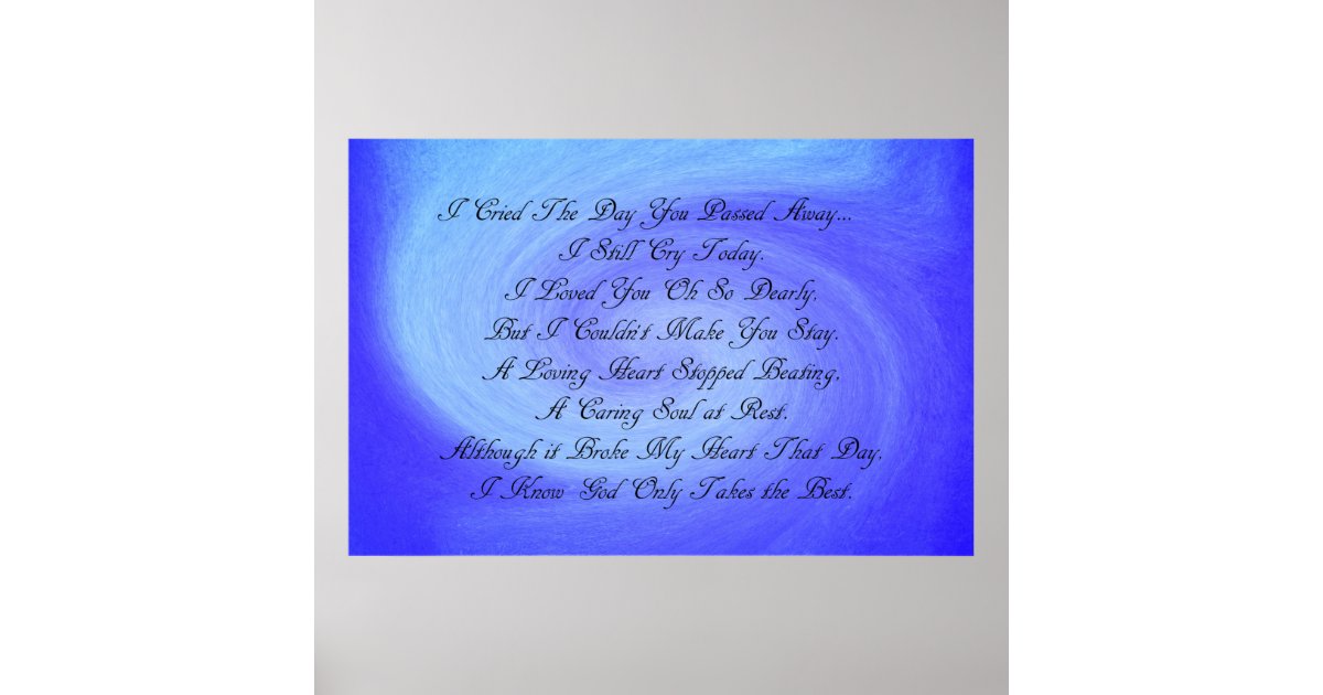 Loss of a Loved One Poster | Zazzle