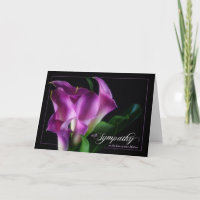 Loss of a Mother Sympathy Purple Calla Lilies
