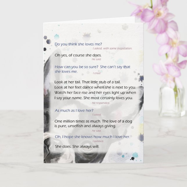 Loss of a pet card (Orchid)