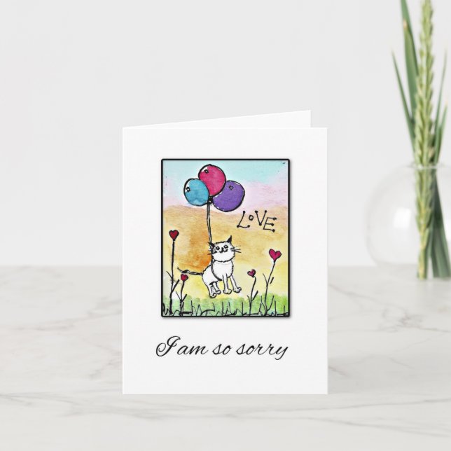 Loss of a Pet Cat Sympathy Card (Front)