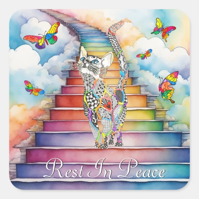 Loss of a Pet Condolence Sympathy Sticker (Front)