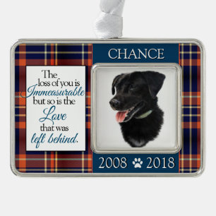 Loss of a Pet Custom Memorial Dog Christmas Ornament