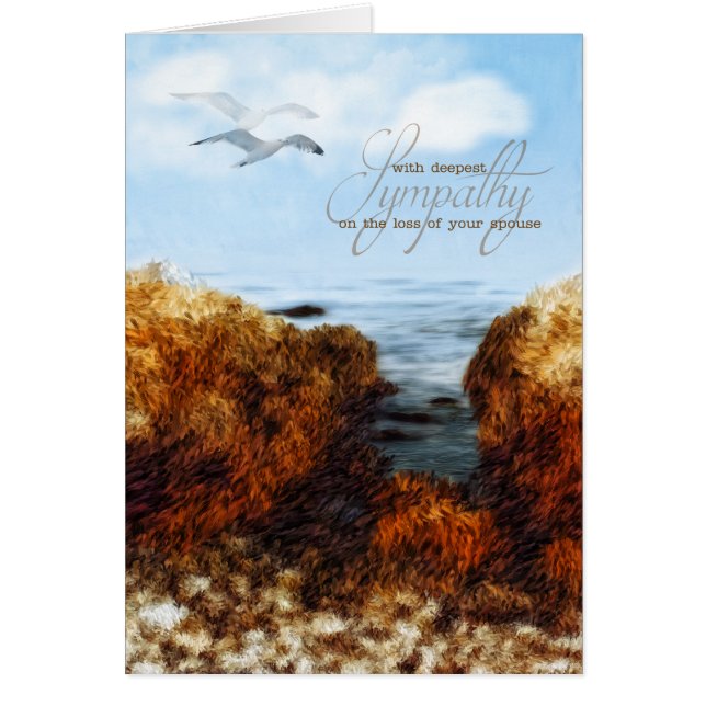 Loss of a Spouse Sympathy Coastal Flight Cards (Front)