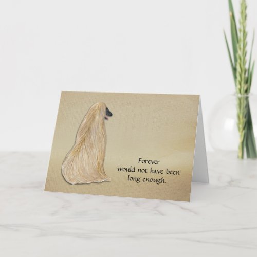 Loss of Afghan Hound Condolence Sympathy Card