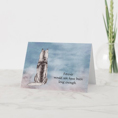 Loss of Alaskan Malamute Condolence Sympathy Card