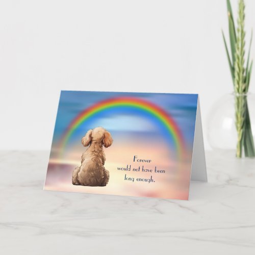 Loss of Apricot Poodle Short Tail Sympathy Card