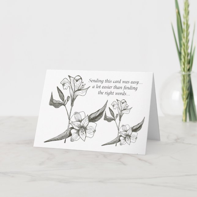 Loss of Aunt lilies card (Front)