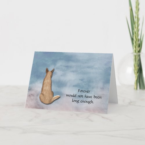 Loss of Australian Cattle Dog Sympathy Holiday Card