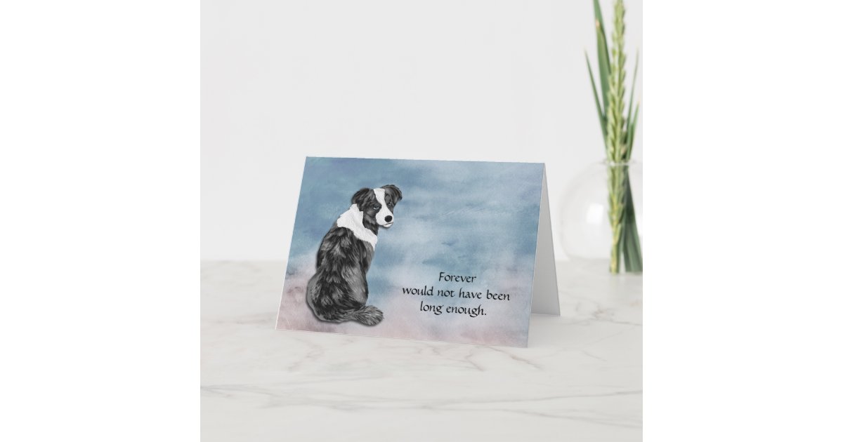 Loss of Australian Shepherd Condolence Card | Zazzle