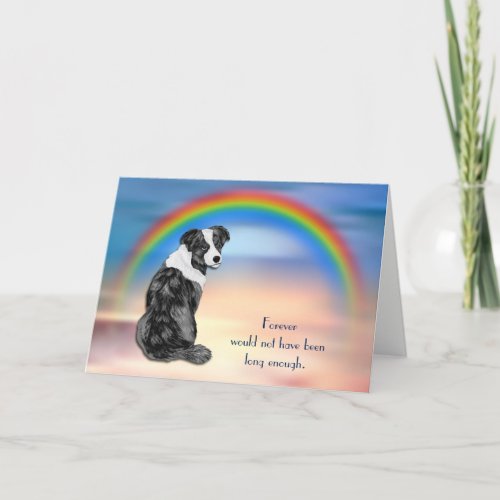 Loss of Australian Shepherd Rainbow Sympathy Card