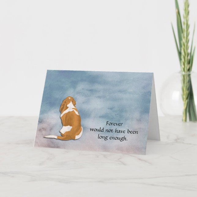 Loss of Basset Hound Condolence Card (Front)
