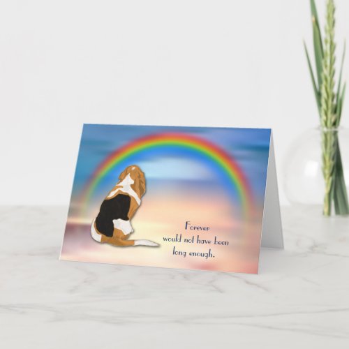 Loss of Basset Hound Rainbow Sympathy Card