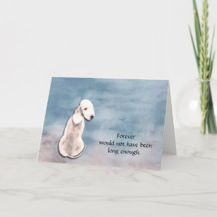 Loss of Bedlington Terrier Dog Sympathy Holiday Card