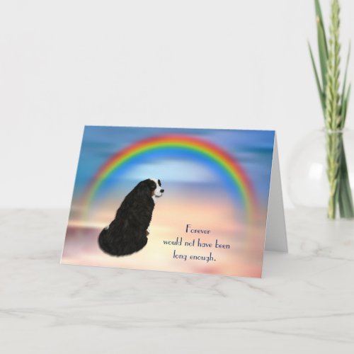 Loss of Bernese Mountain Dog Rainbow Sympathy Card