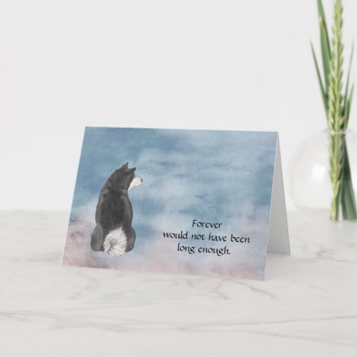 Loss of Black Akita Condolence Sympathy Card