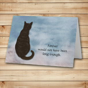 Loss of Black Cat Sympathy Condolence Card