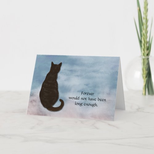 Loss of Black Cat Sympathy Condolence Card