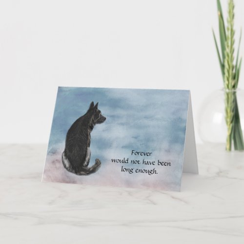 Loss of Black German Shepherd Dog Sympathy Card