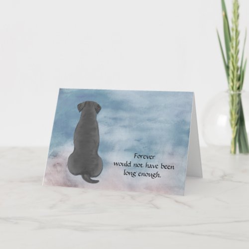 Loss of Black Lab Condolence Sympathy Card