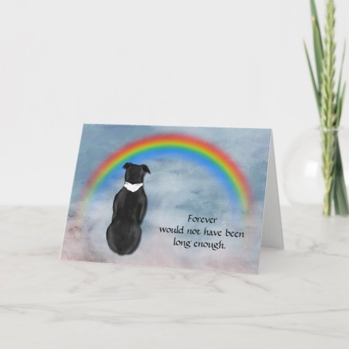 Loss of Black Staffordshire Terrier Sympathy Card